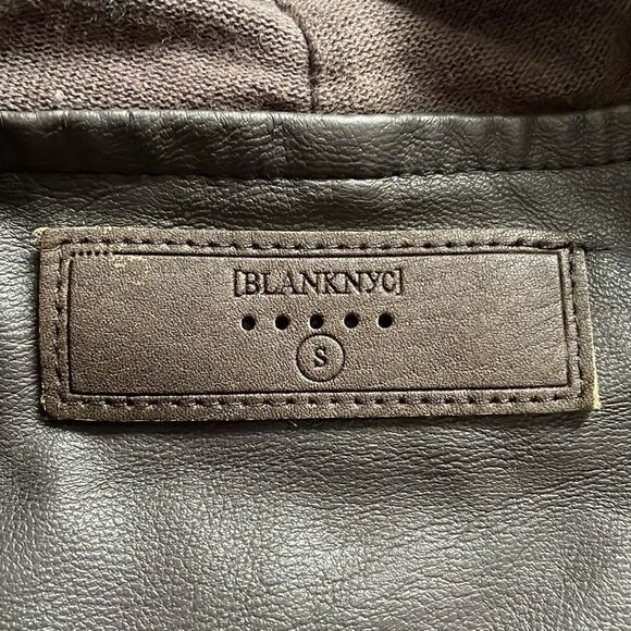 Blank NYC Mixed Media Drape Front Moto Jacket - Picture 2 of 8